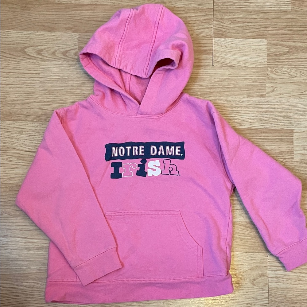 Kids Pink Notre Dame Hoodie